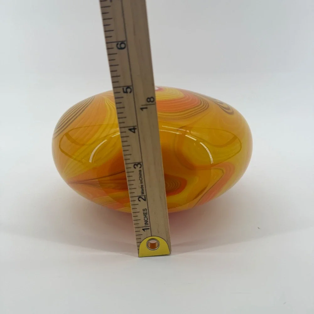 Vintage Murano Toso Style Italian Millefiori Ribbon Swirl Hand Blown Vase